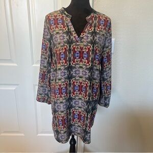 Multicolor Printed Midi Dress